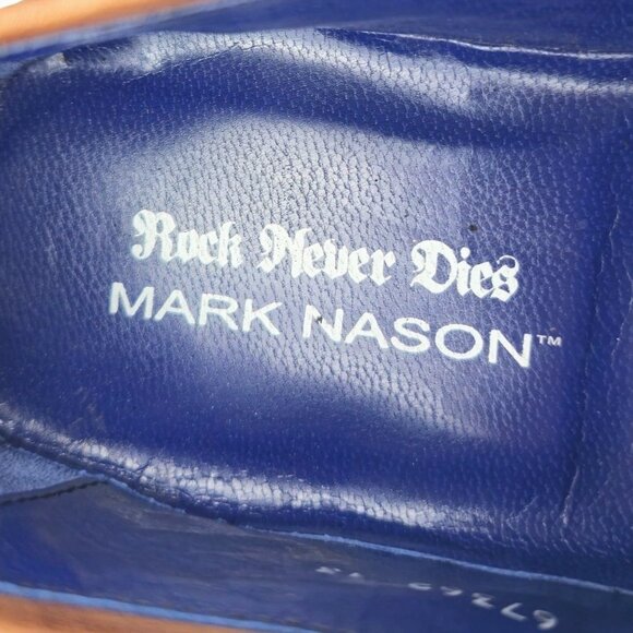 NEW Mark Nason ITALY Rock Never Dies Mens 13 Brown Leather Slip-on Loafers Shoes main image 10